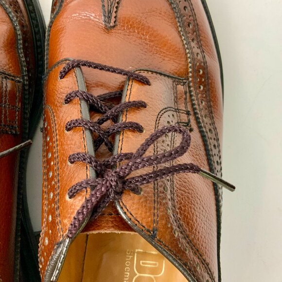 Dexter Brown Pebbled Leather Longwing Wingtip Brogues Oxford Shoes Size 9C - Picture 12 of 16